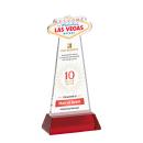 Las Vegas Full Color on Hartford Base Red Unique Crystal Trophy