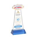 Las Vegas Full Color on Hartford Base Sky Blue Unique Crystal Trophy