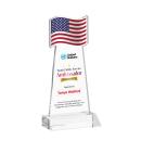 Flag Full Color Clear Unique Crystal Trophy
