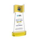 Flag Full Color on Alberton Base Gold Unique Crystal Trophy