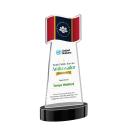 Flag Full Color on Alberton Base Black Unique Crystal Trophy