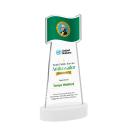 Flag Full Color on Alberton Base Fagan Unique Crystal Trophy