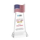Flag Full Color on Hartford Base Clear Unique Crystal Trophy