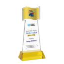Flag Full Color on Hartford Base Gold Unique Crystal Trophy