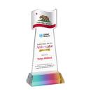 Flag Full Color on Hartford Base Prismatic Unique Crystal Trophy