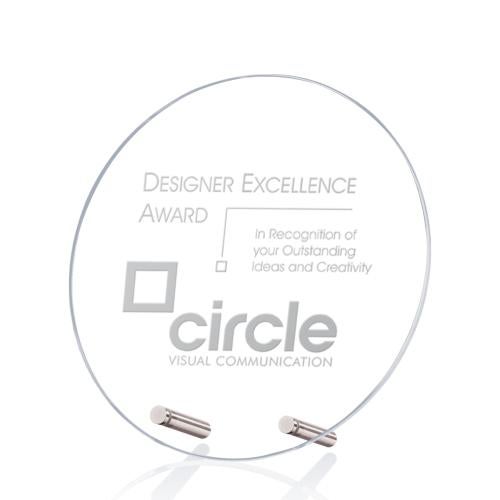 Awards and Plaques - Crystal Trophies - Manning Circle Crystal Trophy