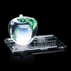 Apple Apples on Starfire Base Glass Trophy - School Awards