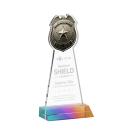 Police Badge Prismatic Unique Crystal Trophy