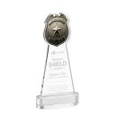 Police Badge on Alberton Base Clear Unique Crystal Trophy
