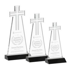 Cross Black Unique Crystal Trophy - Crystal Trophies