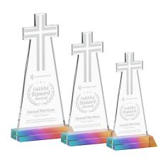 Cross Prismatic Unique Crystal Trophy - Crystal Trophies