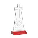 Cross Red Unique Crystal Trophy