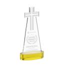 Cross on Alberton Base Gold Unique Crystal Trophy