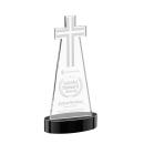 Cross on Alberton Base Black Unique Crystal Trophy