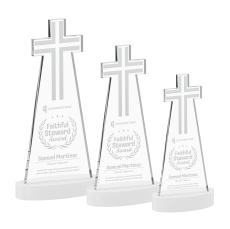 Cross on Alberton Base Fagan Unique Crystal Trophy - Crystal Trophies