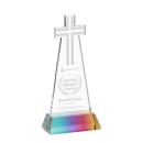 Cross on Hartford Base Prismatic Unique Crystal Trophy