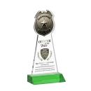 Police Badge Full Color Green Unique Crystal Trophy