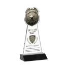 Police Badge Full Color Black Unique Crystal Trophy