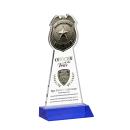 Police Badge Full Color Blue Unique Crystal Trophy