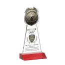 Police Badge Full Color Red Unique Crystal Trophy