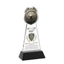 Police Badge Full Color on Hartford Base Black Unique Crystal Trophy