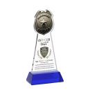 Police Badge Full Color on Hartford Base Blue Unique Crystal Trophy