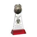 Police Badge Full Color on Hartford Base Red Unique Crystal Trophy