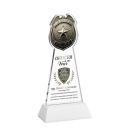 Police Badge Full Color on Hartford Base Fagan Unique Crystal Trophy