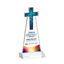 Cross Full Color Clear Unique Crystal Trophy