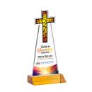 Cross Full Color Amber Unique Crystal Trophy