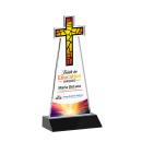 Cross Full Color Black Unique Crystal Trophy
