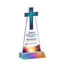 Cross Full Color Prismatic Unique Crystal Trophy