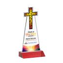 Cross Full Color Red Unique Crystal Trophy