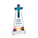 Cross Full Color on Alberton Base Clear Unique Crystal Trophy