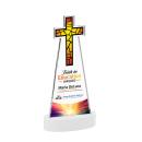 Cross Full Color on Alberton Base Fagan Unique Crystal Trophy