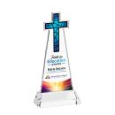 Cross Full Color on Hartford Base Clear Unique Crystal Trophy