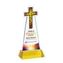 Cross Full Color on Hartford Base Gold Unique Crystal Trophy