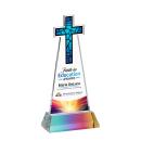 Cross Full Color on Hartford Base Prismatic Unique Crystal Trophy