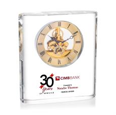 Gonzalez Full Color Clock - Gold - Crystal Trophies