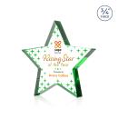 Esna Star Full Color Emerald Crystal Trophy