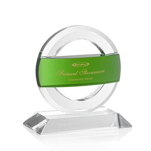 Awards and Plaques - Crystal Trophies - Campbell Circle Crystal Trophy