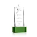 Morse Silver Star on Base Green Towers Crystal Trophy