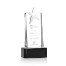 Morse Silver Star on Base Black Towers Crystal Trophy