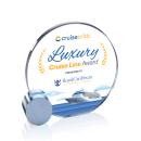 Staley Full Color Starfire/Silver Circle Crystal Trophy