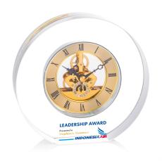 Hanks Full Color Clock - Gold - Crystal Clocks