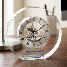 Hanks Full Color Clock - Silver - Crystal Trophies