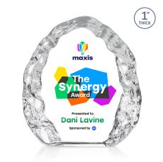 Robison Full Color Iceberg Crystal Trophy - Crystal Trophies