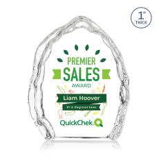 Simmons Full Color Iceberg  Crystal Trophy - Crystal Paperweights