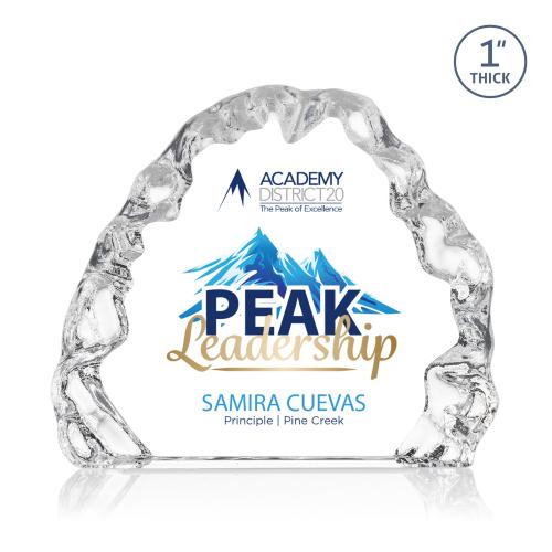 Awards and Plaques - Crystal Trophies - Hightower Full Color Iceberg Crystal Trophy