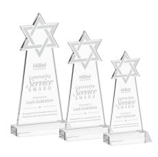 Star of David Clear Unique Crystal Trophy - Crystal Trophies